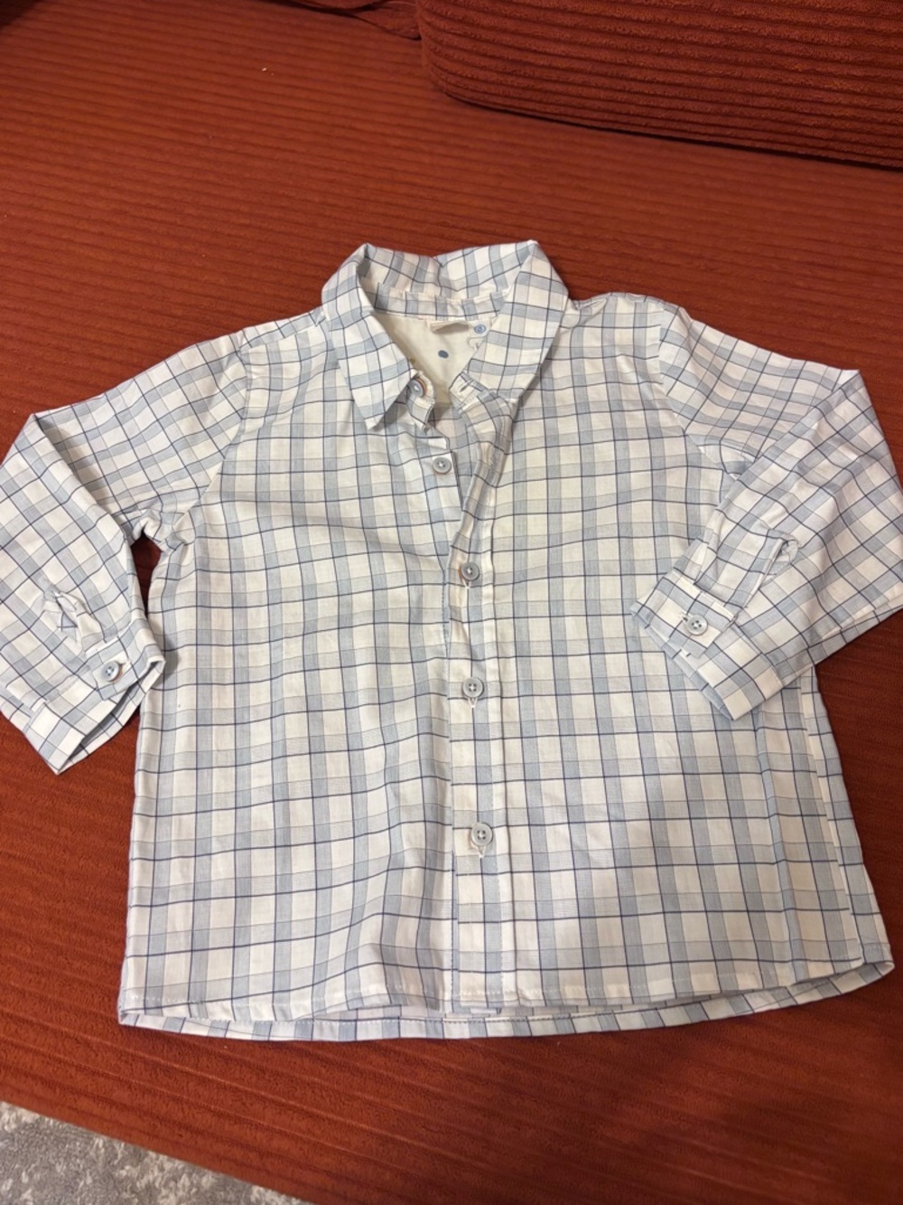 Oso & Me - Jeffie Shirt in French Chek NWT